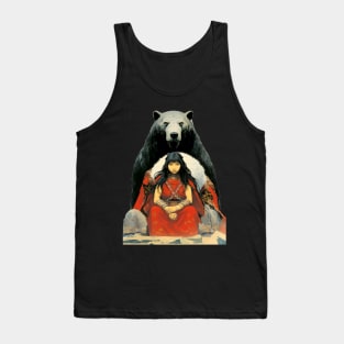 National Native American Heritage Month: The Bear Spirit on a Dark Background Tank Top